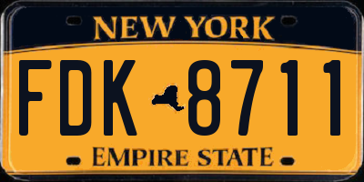 NY license plate FDK8711