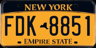 NY license plate FDK8851