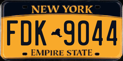 NY license plate FDK9044