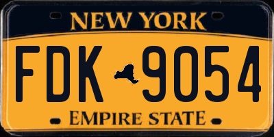 NY license plate FDK9054
