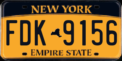 NY license plate FDK9156