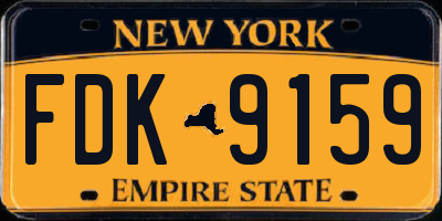NY license plate FDK9159