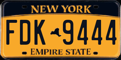 NY license plate FDK9444