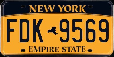 NY license plate FDK9569