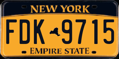 NY license plate FDK9715