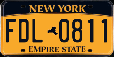 NY license plate FDL0811