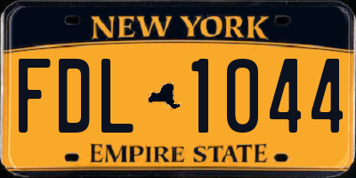 NY license plate FDL1044