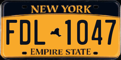 NY license plate FDL1047