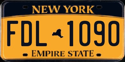 NY license plate FDL1090