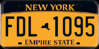 NY license plate FDL1095