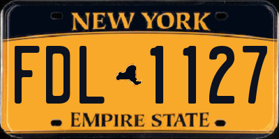 NY license plate FDL1127