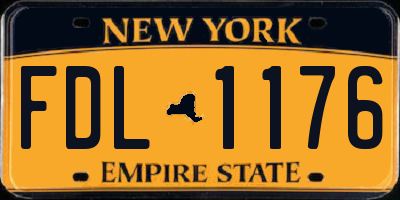 NY license plate FDL1176