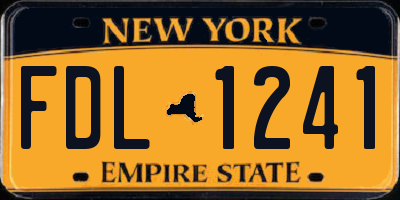NY license plate FDL1241