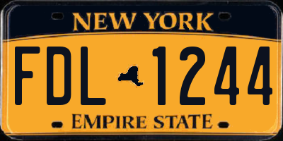 NY license plate FDL1244