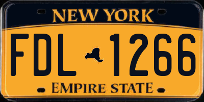 NY license plate FDL1266