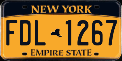 NY license plate FDL1267