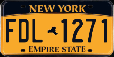 NY license plate FDL1271