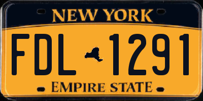 NY license plate FDL1291