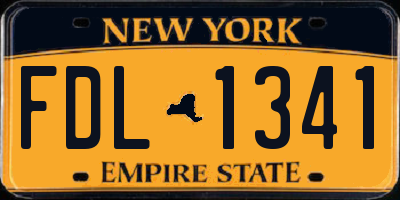 NY license plate FDL1341