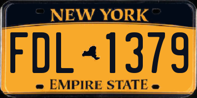 NY license plate FDL1379