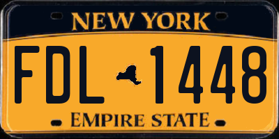 NY license plate FDL1448