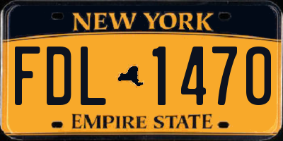 NY license plate FDL1470