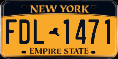 NY license plate FDL1471