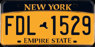 NY license plate FDL1529