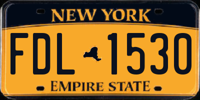NY license plate FDL1530