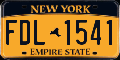 NY license plate FDL1541