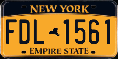 NY license plate FDL1561