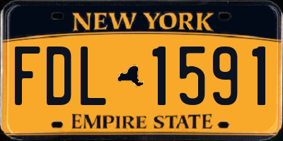 NY license plate FDL1591