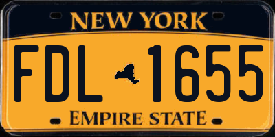 NY license plate FDL1655