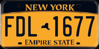 NY license plate FDL1677