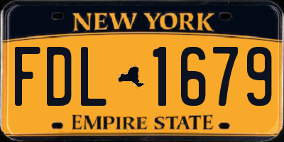 NY license plate FDL1679