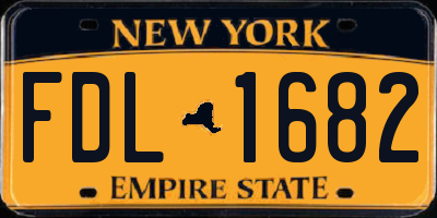 NY license plate FDL1682