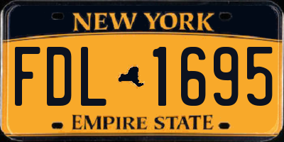 NY license plate FDL1695
