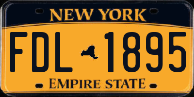 NY license plate FDL1895