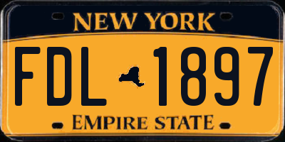 NY license plate FDL1897