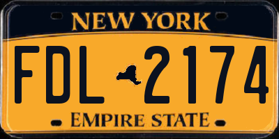 NY license plate FDL2174