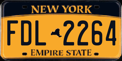 NY license plate FDL2264
