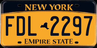 NY license plate FDL2297