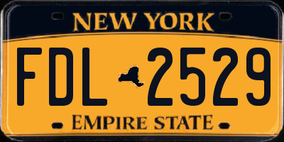 NY license plate FDL2529