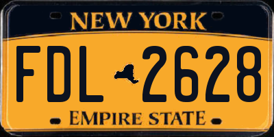 NY license plate FDL2628