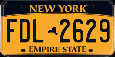 NY license plate FDL2629