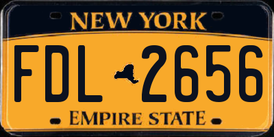 NY license plate FDL2656