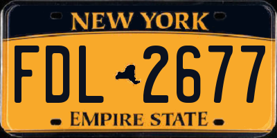 NY license plate FDL2677