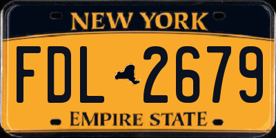 NY license plate FDL2679