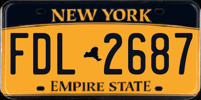 NY license plate FDL2687