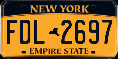 NY license plate FDL2697